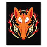 Fiery Fox Mask Area Rug