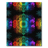 Rainbow Medallion Floral Area Rug