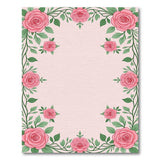 Blushing Pink Rose Vine Border Rug
