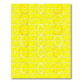 Fruit Pattern Vibrant Lemon Slice Yellow Area Rug