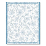 Vintage Teal Daisy Floral Area Rug
