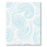 Fluid Blue Swirls Abstract Area Rug