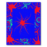 Vibrant Red Splash Abstract Area Rug