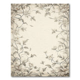 Vintage Floral Vine Border Rug