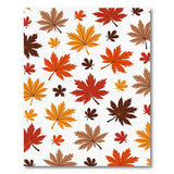 Multi-color and Patterns Autumn Maple Leaves Scatter Area Rug