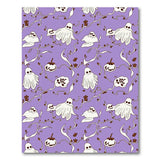 Purple Halloween Ghosts Pumpkins Pattern Rug