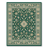 Emerald Green Traditional Persian Medallion Traditional Persian Rug