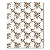 Elegant Brown Floral Lattice Area Rug