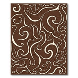 Brown and Tan Abstract Swirl Brown Area Rug