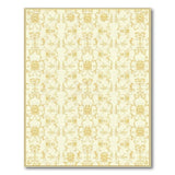 Elegant Gold Lotus Floral Damask Rug