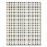 Black White Plaid Washable Area Rug