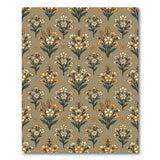 Beige Chamomile Wheat Floral Area Rug