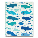 Whimsical Whales Ocean Kids Area Rug
