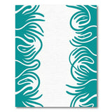 Teal Seaweed Abstract Area Rug