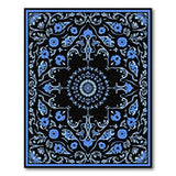 Blue and Teal Intricate Blue Persian Floral Area Rug