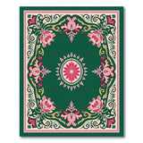 Medallion Emerald Green Persian Floral Medallion Rug
