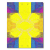 Radiant Yellow Sunburst Multi-Color Geometric Rug