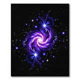 Abstract Area Purple Cosmic Vortex Area Rug