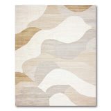 Beige and Neutral Wave Beige Abstract Wave Area Rug