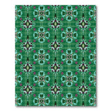 Vibrant Green Plaid Floral Area Rug