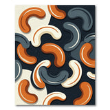 Abstract Curved Multi-Color Area Rug