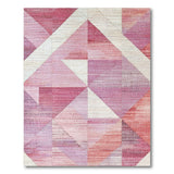Pink Modern Pink Geometric Triangle Area Rug