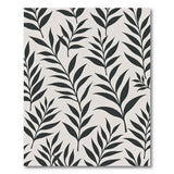 Black Monstera Leaf Area Rug