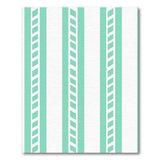 Mint Green Diagonal Stripe Area Rug