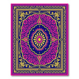 Pink Navy Persian Medallion Area Rug