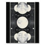 Triple Moon Phases Grid Area Rug