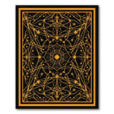 Cosmic Orange Starburst Geometric Rug