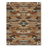 Southwestern Geometric Brown Tan Woven Area Rug