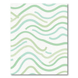 Serene Green Wave Abstract Area Rug