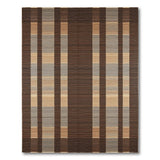 Geometric Modern Brown Tan Striped Woven Area Rug