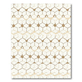 Beige Hexagonal Lattice Area Rug