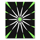 Green Starburst Geometric Area Rug