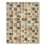 Abstract Earth Tone Area Rug in Brown and Tan