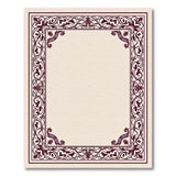 Elegant Maroon Floral Border Area Rug
