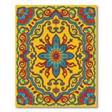 Traditional Persian Vibrant Yellow Persian Medallion Area Rug