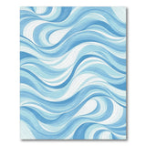 Blue Swirl Wave Area Rug
