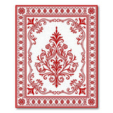 Red Ornate Vine Medallion Persian Rug