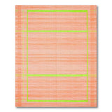 Peach Orange Neon Green Grid Area Rug