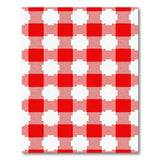 Rustic Farmhouse Red Bold Red Gingham Checkered Area Rug