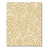 Beige Abstract Swirl Contour Rug