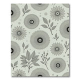 Vintage Grey Sunflower Line Art Rug