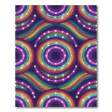 Neon Rainbow Orbit Area Rug