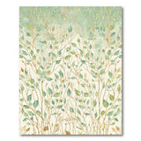 ODIKA Washable Botanical Leaf Gold & Green Low Pile Area Rug, Non-Slip