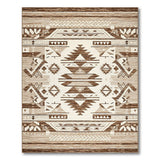 Brown and Tan Southwestern Brown Tan Geometric Area Rug