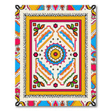 Vibrant Starburst Persian Medallion Area Rug