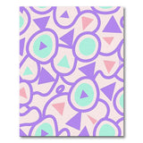 Multi-color and Patterns Purple Geometric Abstract Area Rug